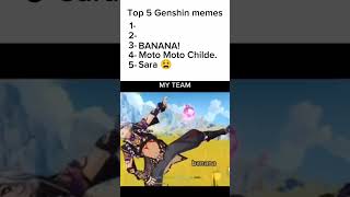 Top 5 Genshin memes 21 genshinshorts genshinimpact genshinmemes genshinedit [upl. by Colbye]