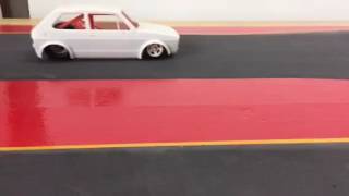 MagDragster Slow Motion  Drag Racing  Slotless car racing  DragStrip [upl. by Souvaine]