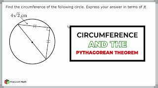 Find Circumference Using Inscribed Right Triangle [upl. by Uyekawa]