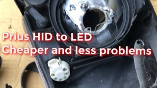 Prius HID to LED conversion on a halogen headlight assembly [upl. by Daas]