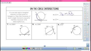 Intersecting Chords secants and tangents [upl. by Leahcimnhoj]