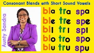 Consonant Blends with Short Sound Vowels  Blending Letter Sounds  Listening Skill  Reading [upl. by Bandler891]