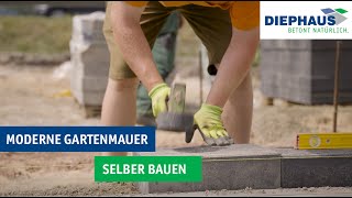 LISCO MEDIO Gartenmauer aus Beton selber bauen  DIYAnleitung von DIEPHAUS [upl. by Hock]