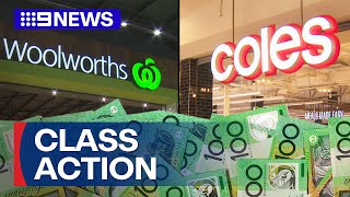 Coles Woolworths shoppers could claim cash back over dodgy discounts  9 News Australia [upl. by Archie148]