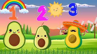 One Avocado Two Avocados Count Avocados  Nursery Rhymes amp Baby Songs [upl. by Bremser]