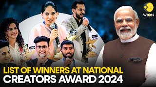 National Creators Award 2024 Who won what at India’s 1st National Creators Award  WION Originals [upl. by Nev]