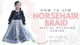 How to Hem with Horsehair Braid sewing sewingtutorial [upl. by Willow]