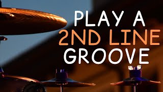 How To Play a 2nd Line Drum Beat with Mark Lanter [upl. by Donell704]