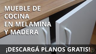 COMO HACER MUEBLE ALACENA PARA COCINA EN MELAMINA  ¡Descarga planos gratis [upl. by Ginevra864]