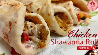 Chicken Shawarma Recipe  Chicken Shawarma with Pitta Bread Recipe  Chicken Shawarma Step by Step [upl. by Aral494]