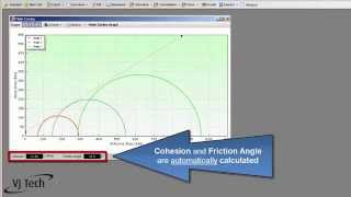 Determining Cohesion and Friction Angle using Mohr Circles Graph [upl. by Yentroc805]