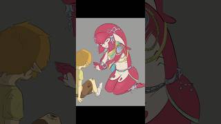 Mipha tiene muchos detalles zelda zeldatotk mipha link speedpaint drawing anime nintendo [upl. by Nahgem]