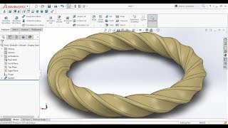 SolidWorks Tutorial Bracelet Design Twist along Path [upl. by Shah]