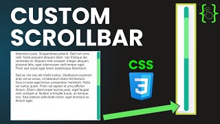 Custom Scrollbar CSS  How To Customize Scrollbar Using CSS [upl. by Tadashi]