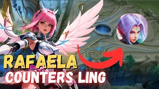 RAFAELA PERFECT KILL TRADES TO COUNTER LING🔥  RAFAELA GAMEPLAY 2024  MOBILE LEGENDS [upl. by Aim]