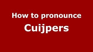 How to pronounce Cuijpers Edinburgh Edinburgh UK  PronounceNamescom [upl. by Refinej]