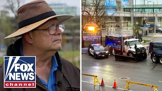 Eyewitness reveals what he saw in explosion at New YorkCanada border [upl. by Teahan]