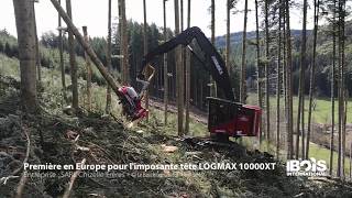 Première en Europe pour l’imposante tête Log max 10000 XT sur abatteuse Timberpro TL 735D [upl. by Yzeerb]