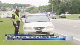 Mobile police report details crash involving officer Monday [upl. by Eugirne]