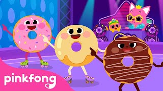 Dancing Disco Doughnut DISCO  Yum Yum Snacks Songs  Pinkfong Ninimo [upl. by Lledyl254]