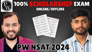 PW Scholarship Exam  PWNSAT  100 Scholarship worth 250 Cr [upl. by Pippa]