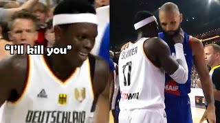 Dennis Schroder LEAKED Video Evan Fournier Choking Him For Touching His Jersey [upl. by Duong877]