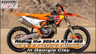 20245 KTM 450 SXF Factory Edition Laps In Georgia Clay [upl. by Simeon]