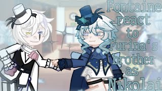 Fontaine react to Furinas brother as Nikolai Gogol Genshin impact x BSD [upl. by Aicirtac]