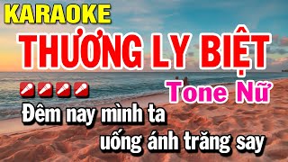 Thương Biệt Ly Karaoke Tone Nữ  Rumba Nhạc Trẻ  Nhạc hoa lời việt [upl. by Kolodgie]