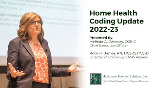 Home Health Coding Update 202223 [upl. by Nnayelhsa]