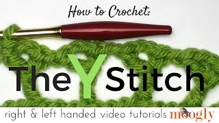 How to Crochet The Y Stitch Right Handed [upl. by Awram]