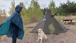 EXTREME 40° Solo Camping 4 Days  Snowstorm amp Winter Camping Hot Tent  Alone with My Dog in Forest [upl. by Nutsud]