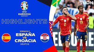 HIGHLIGHTS  España vs Croacia  UEFA EURO 2024  J1  TUDN [upl. by Yraccaz]