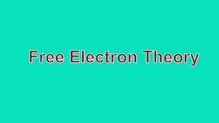 Conductivity in metals by using quantum free election theory [upl. by Brill]