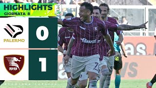 PalermoSalernitana 01  HIGHLIGHTS Serie BKT  Grazie aTello i campani espugnano il Barbera [upl. by Ahsiram84]