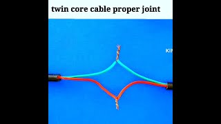 Proper joint of 2 core cableshorts [upl. by Penland]