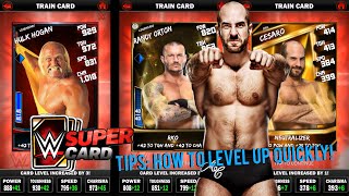 WWE SuperCard Tips Ep2 How to Level Up Your Cards Faster [upl. by Gurias]