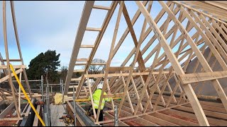 Setting Up A Gable End Roof Ladder UK New Build [upl. by Nesnah]