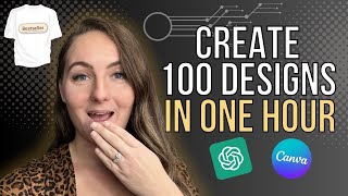 How To Create 100 TShirt Designs In 1 Hour For FREE With Canva  Chat GPT For Etsy POD [upl. by Nawotna]