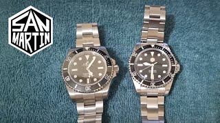 San Martin VS Rolex Submariner  Battle of No Date Divers [upl. by Batholomew]