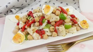 ENSALADA de GARBANZOS y BACALAO [upl. by Sheldon286]