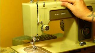 NIFTYTHRIFTYGIRL vintage Kenmore model 1516 sewing machine with cams amp accessories [upl. by Akcirred]