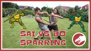 SAI vs BO Sparring TMNT style [upl. by Ibbison]