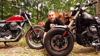 Motosx1000  Test Guzzi V9 Roamer y V9 Bobber [upl. by Haliek]