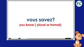 Le Verbe Savoir au Présent  To Know Present Tense  French Conjugation [upl. by Eecal927]