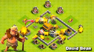 Every Town Hall Faces Druid Bears Wrath  Clash of Clans [upl. by Cristen531]