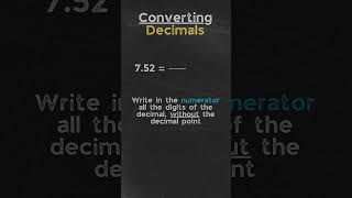 Converting Decimals To Fractions [upl. by Bernardi]