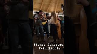 Twin Fiddle Eric Lee and Corrina Rose Logston fiddle bluegrass quotStoney Lonesomequot Podunk Bluegrass [upl. by Earlene]