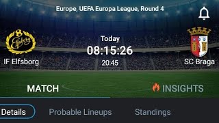 LIVE IF Elfsborg VS SC Braga UEFA Europe league Round 4 [upl. by Llen]