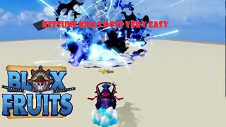 Roblox Bloxfruits Kitsune kills boss very easy [upl. by Ehudd954]